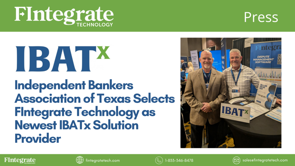 Independent Bankers Association of Texas Selects FIntegrate Technology as Newest IBATx Solution Provider